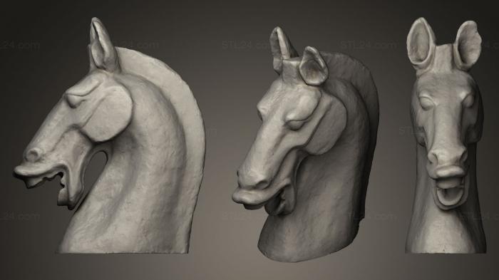 Маски и морды животных (Ханьский конный старшина, MSKJ_0046) 3D модель для ЧПУ станка